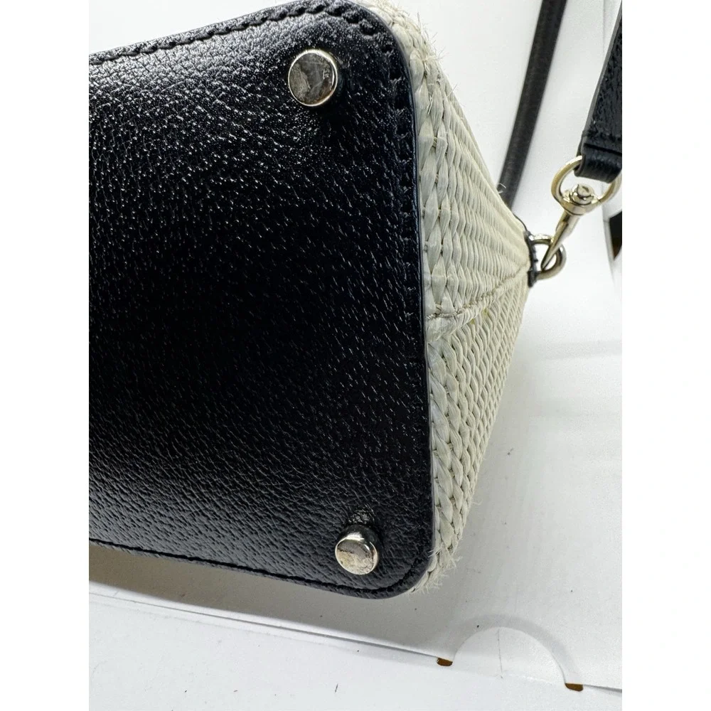 Women's Large Kate Spade New York Grove Street Straw Carli Satchel EUC PT4